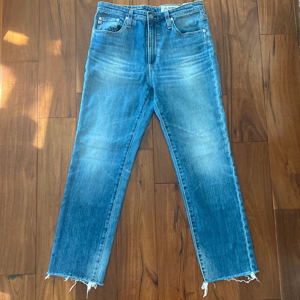 AG Denim - The Isabelle - High-rise straight crop